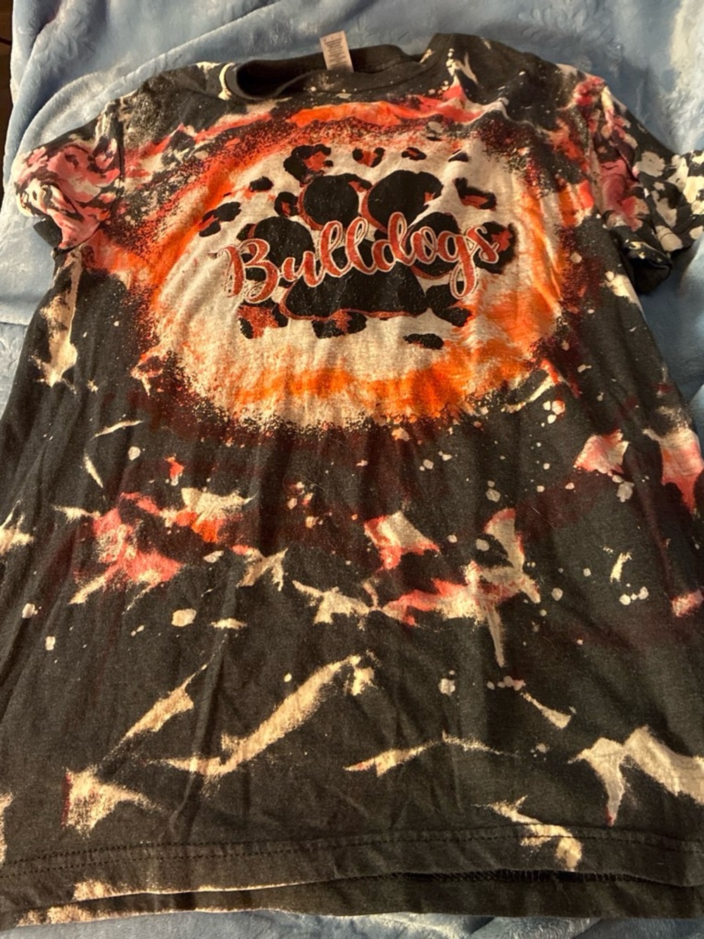 Bulldogs Tie-Dye Black & Orange Graphic Tee